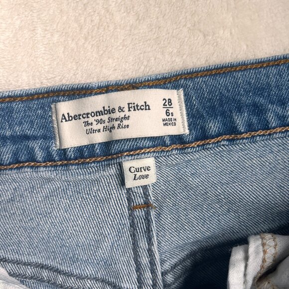 Abercrombie Curve Love The 90s Straight Jean Ultra High Rise - Picture 4 of 7